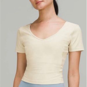 NWT Lululemon Align Tee, Beige, Size 4